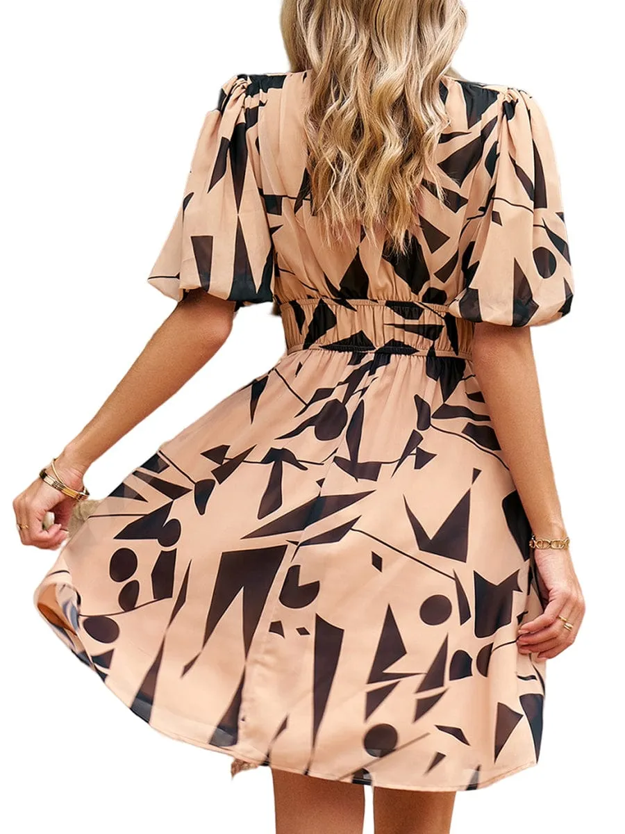 A-Line Leopard Print Dress