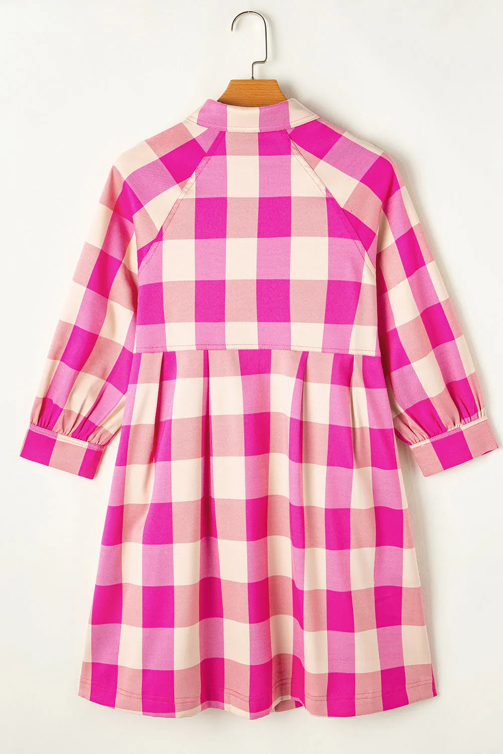 A-Line Plaid Mini Dress