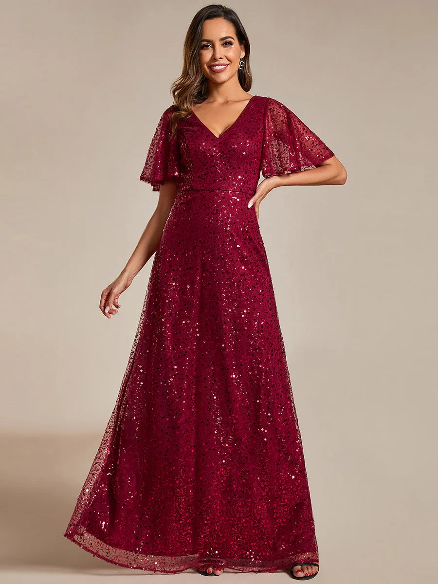 A-Line Sequin Formal Dress