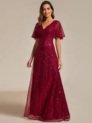 A-Line Sequin Formal Dress