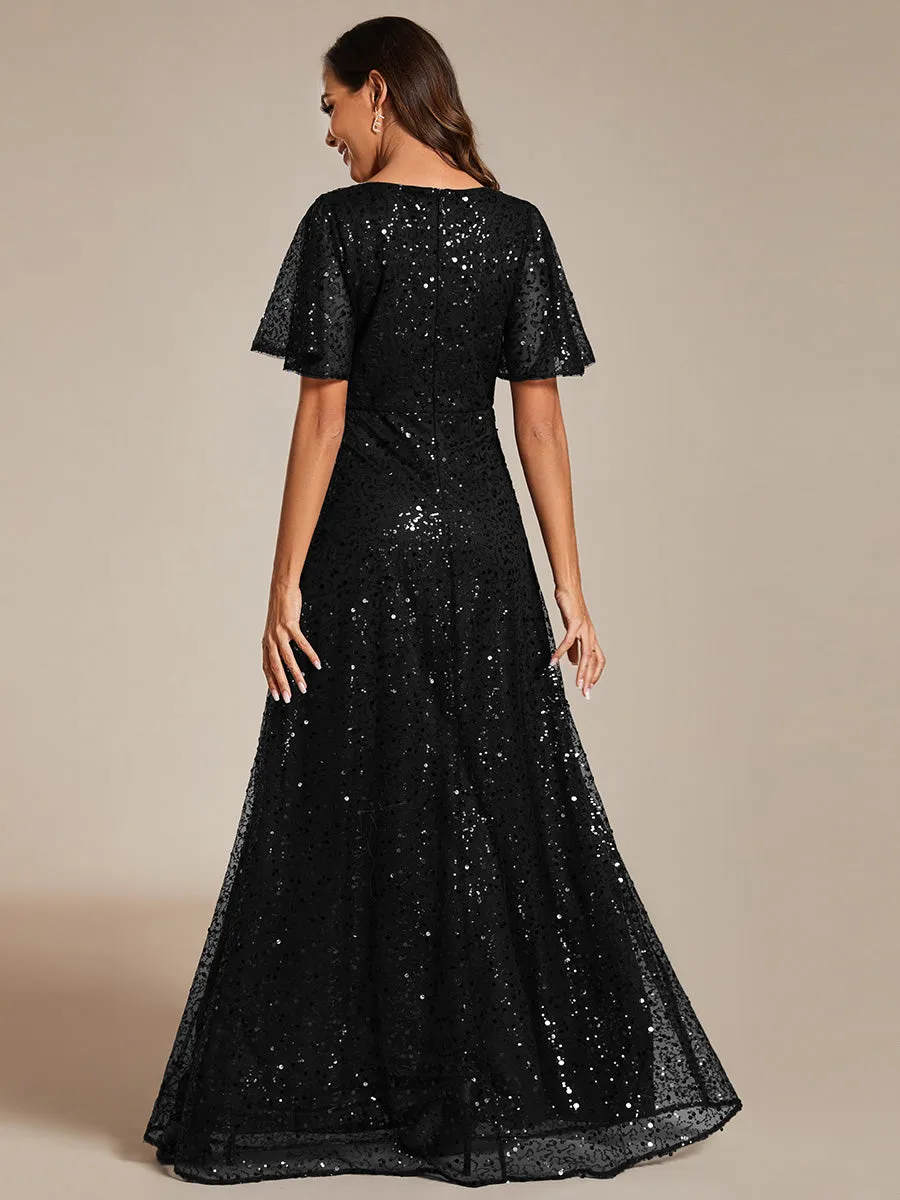 A-Line Sequin Formal Dress