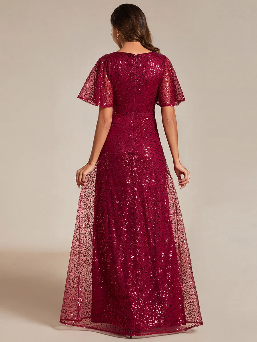 A-Line Sequin Formal Dress