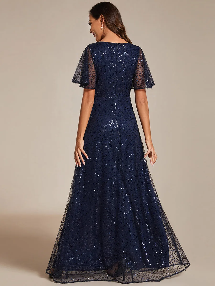 A-Line Sequin Formal Dress