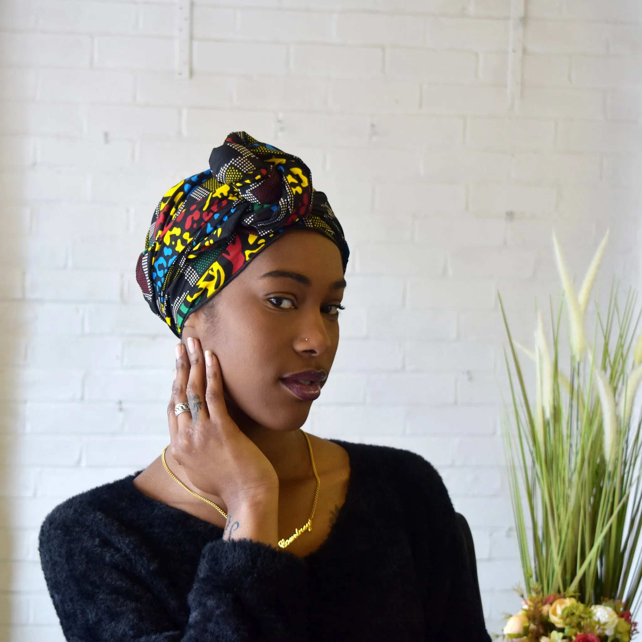 African Print Head wrap - Temi