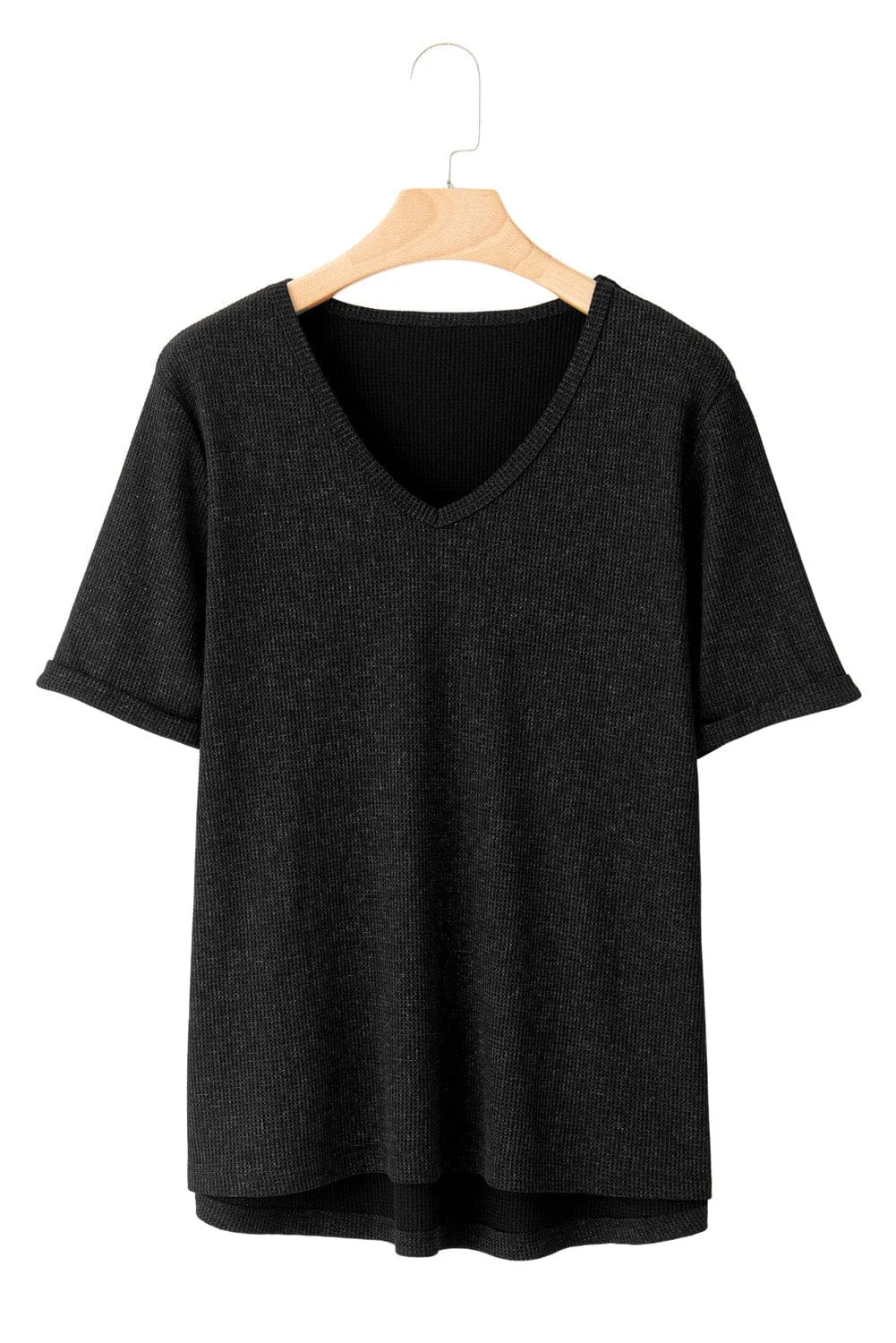 Black V-Neck T-Shirt for Women