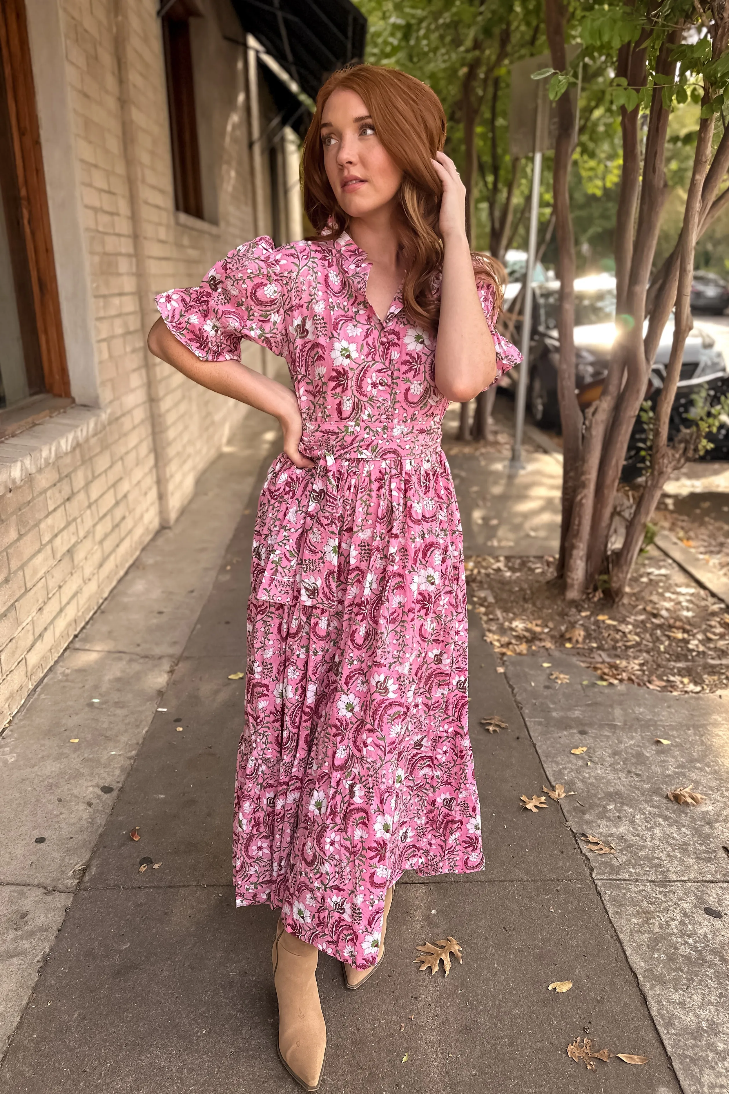 Bohemian Gemme Blair Maxi-Pink Floral