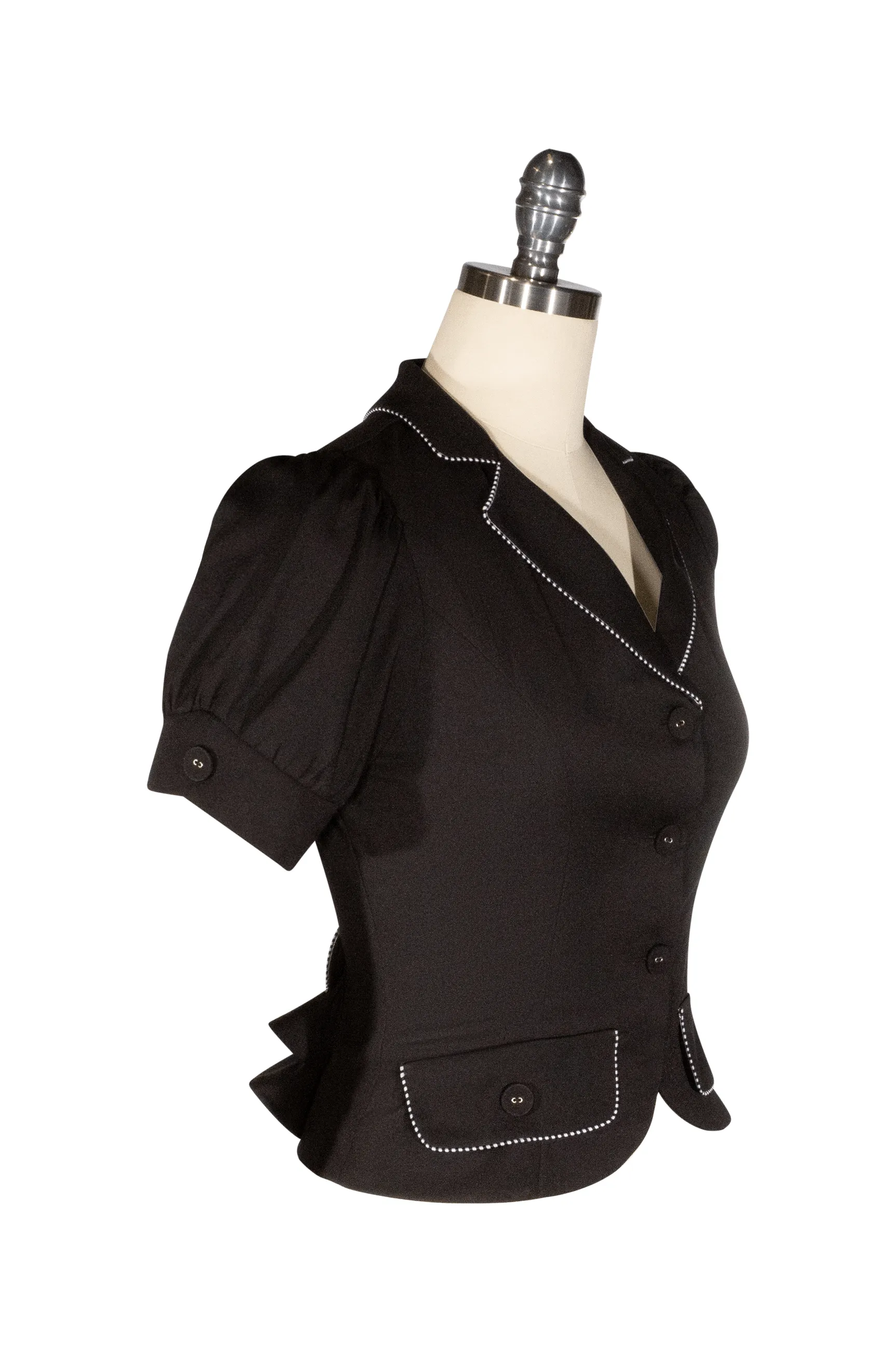 Cotton Tail Soiree Peplum Jacket (Black)