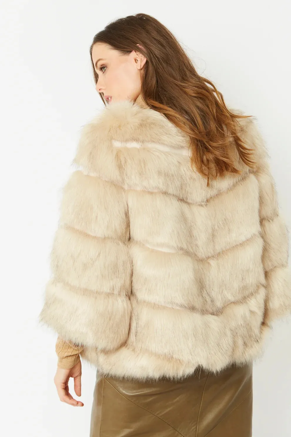 Cream Faux Fur Ella Coat