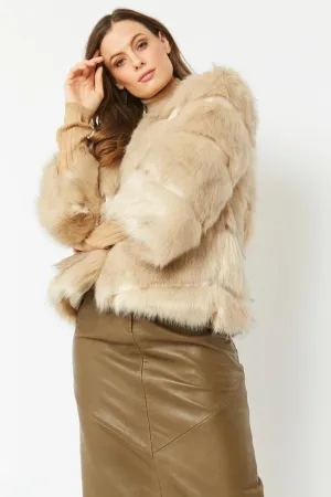 Cream Faux Fur Ella Coat