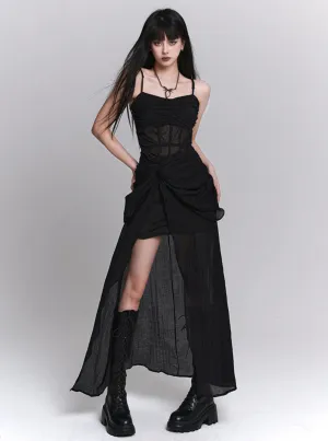 Elegant Black Slip Dress