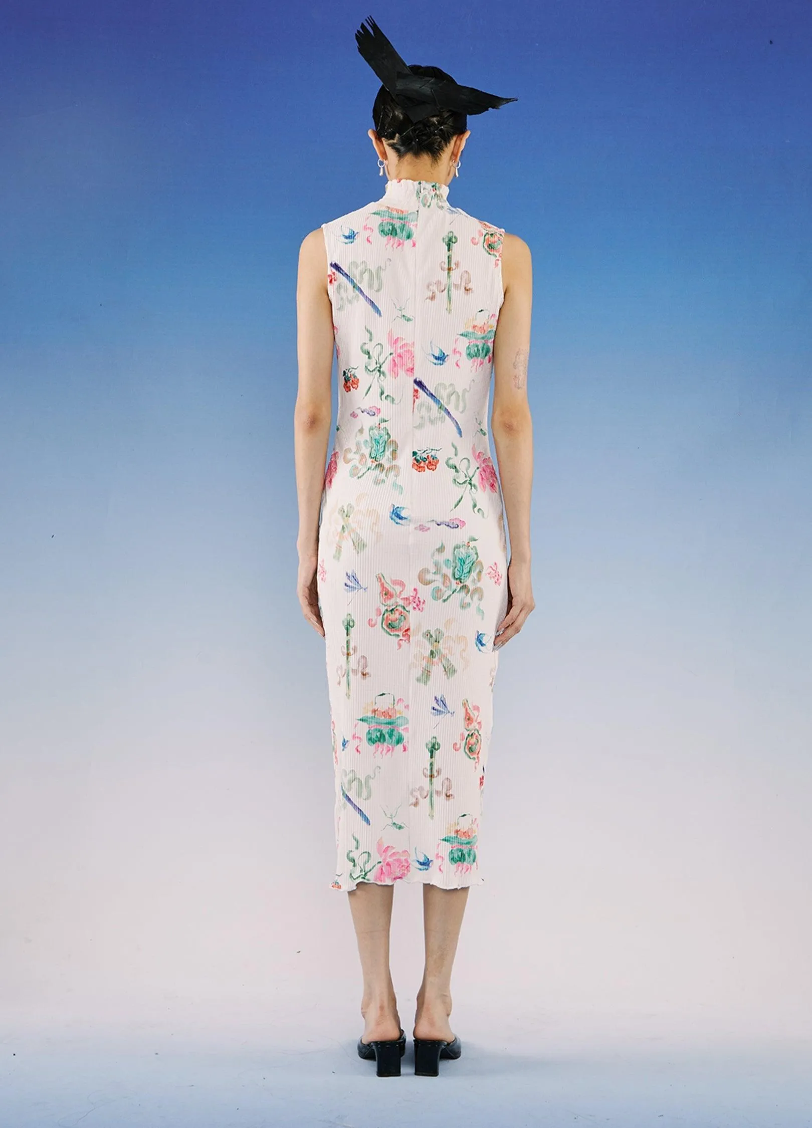 Elegant Floral Qipao Dress By Loumutaku