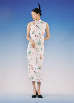 Elegant Floral Qipao Dress By Loumutaku