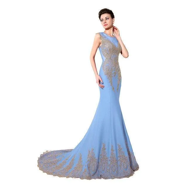 Elegant Mermaid Wedding Dress, Long Evening Dress