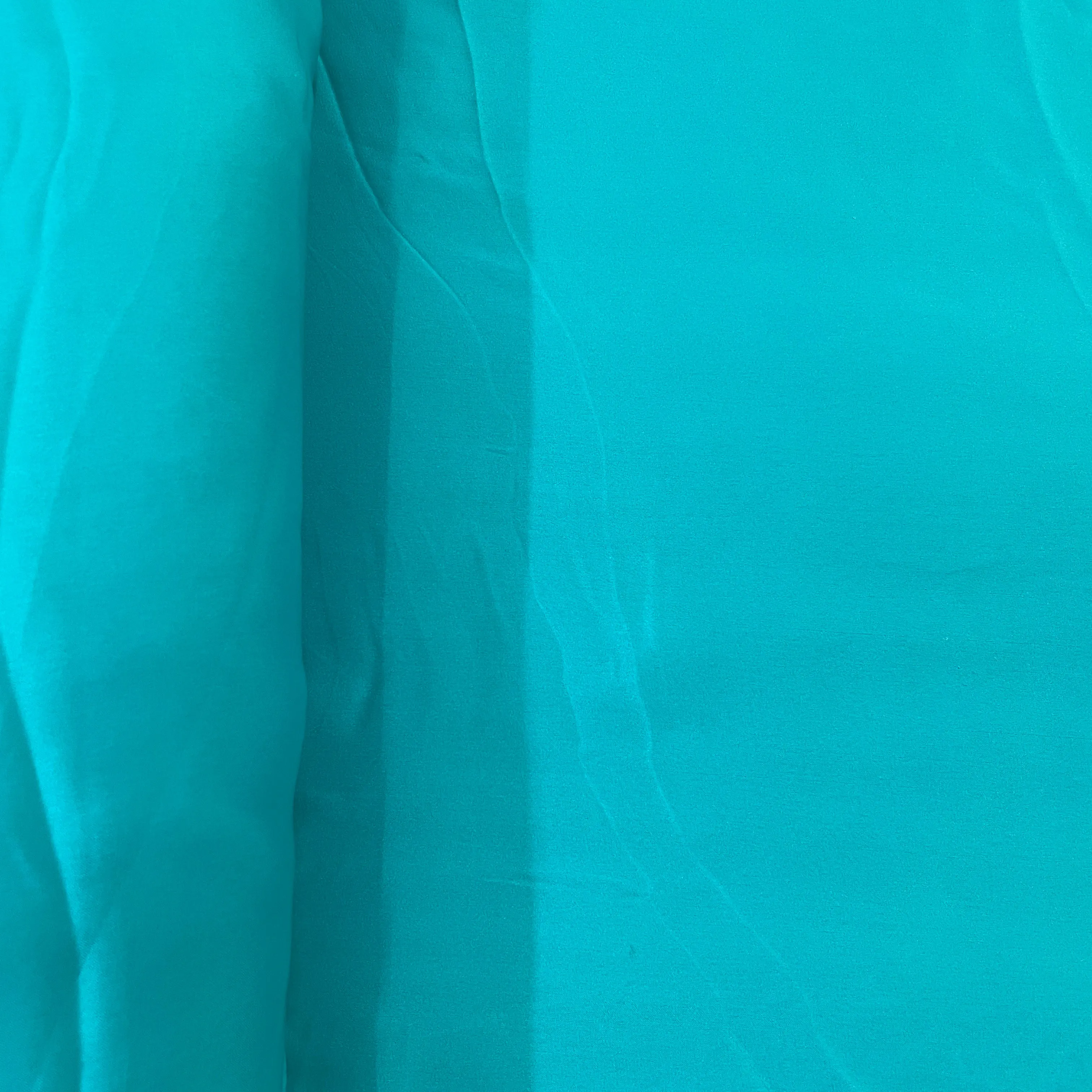 Exclusive Turquoise Green Solid Georgette Satin Fabric