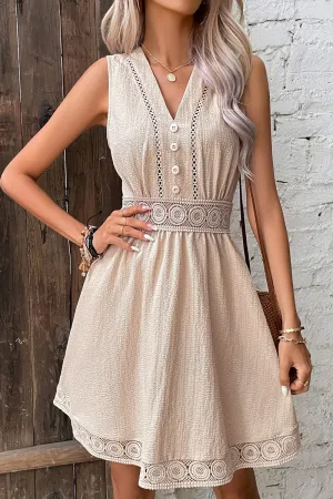 Eyelet Lace A Line Dress