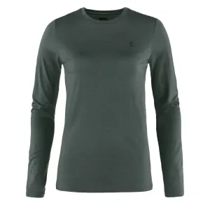 Fjallraven Womens Abisko Wool LS Base Layer T-Shirt Basalt