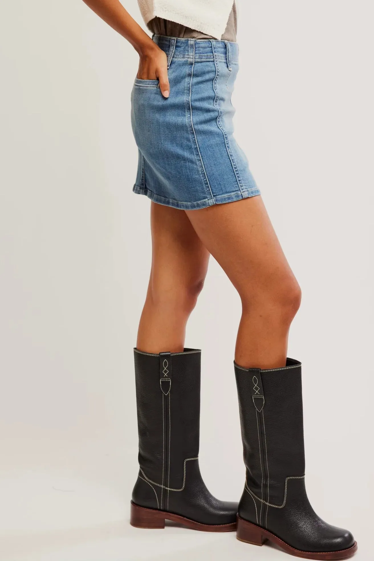 Free People Daylight Denim Mini Skirt