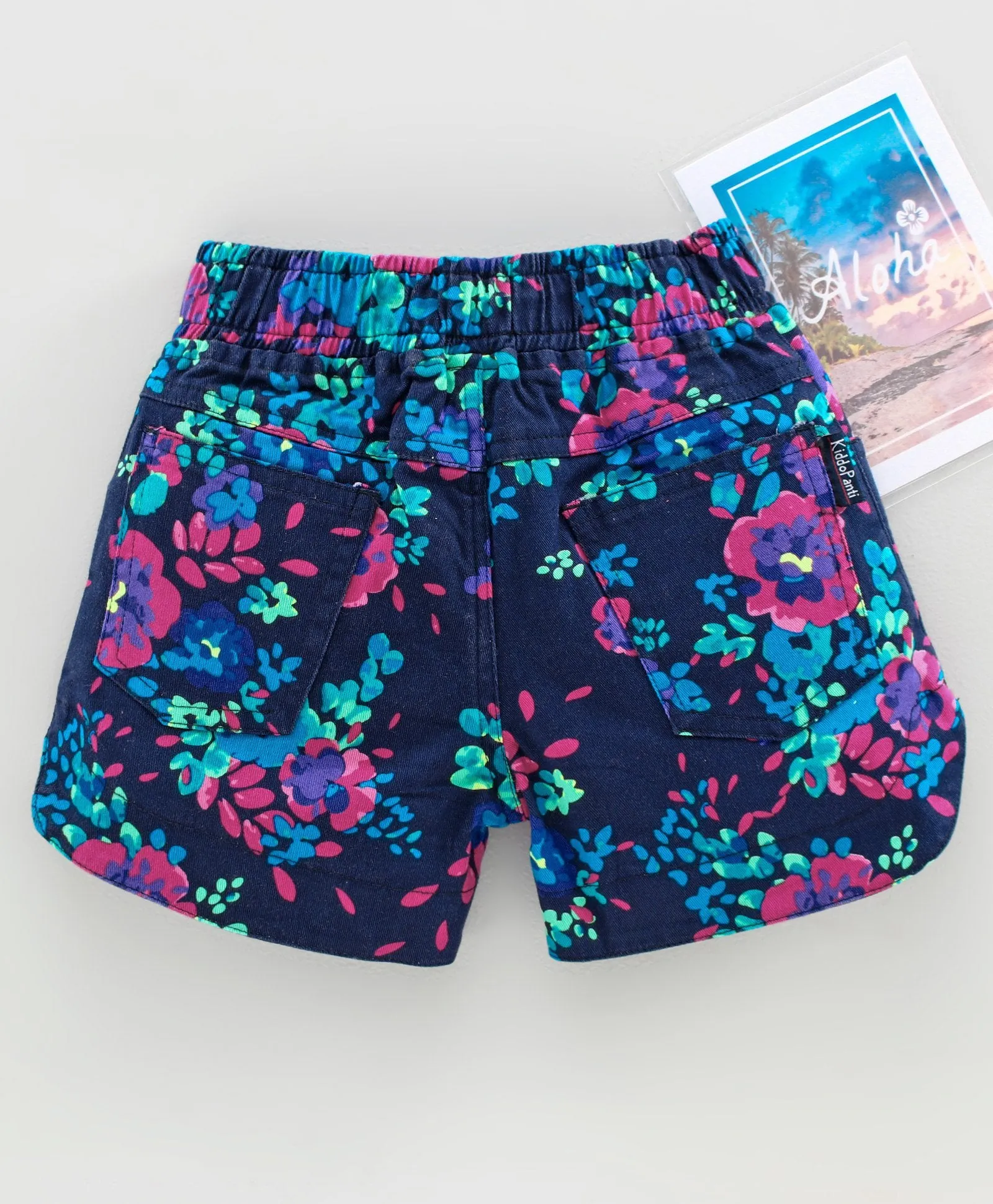 Girls Stretchable Cotton Shorts