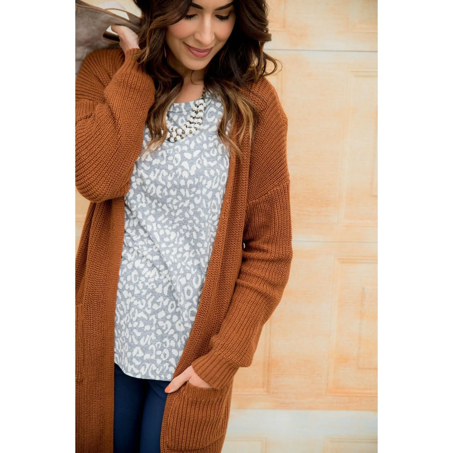 Knit Boyfriend Tunic Cardigan