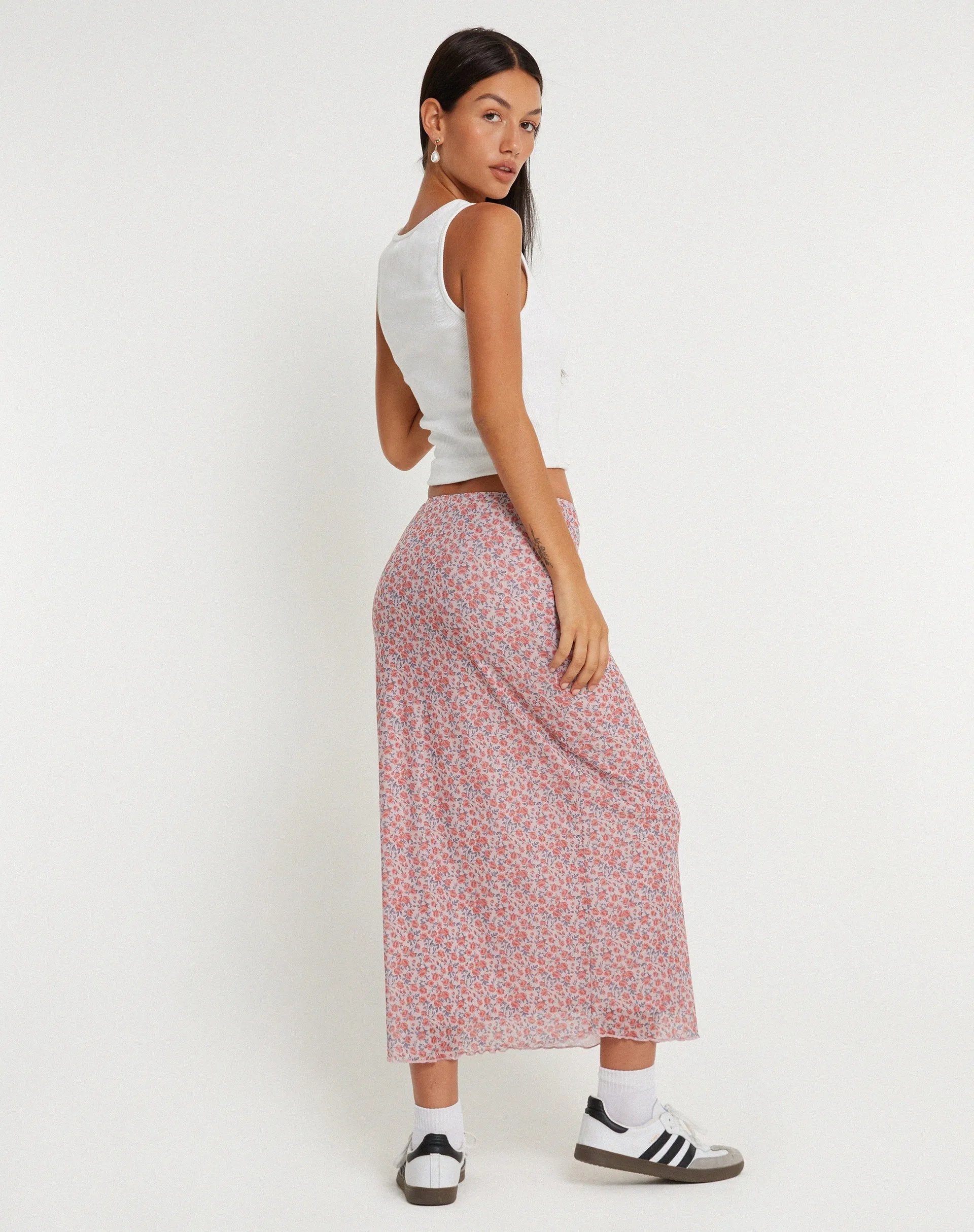 Lassie Maxi Skirt in Spring Rose Dusty Pink