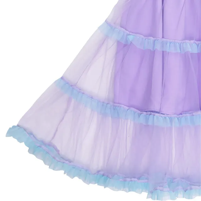 Listen Flavor purple tulle tiered skirt