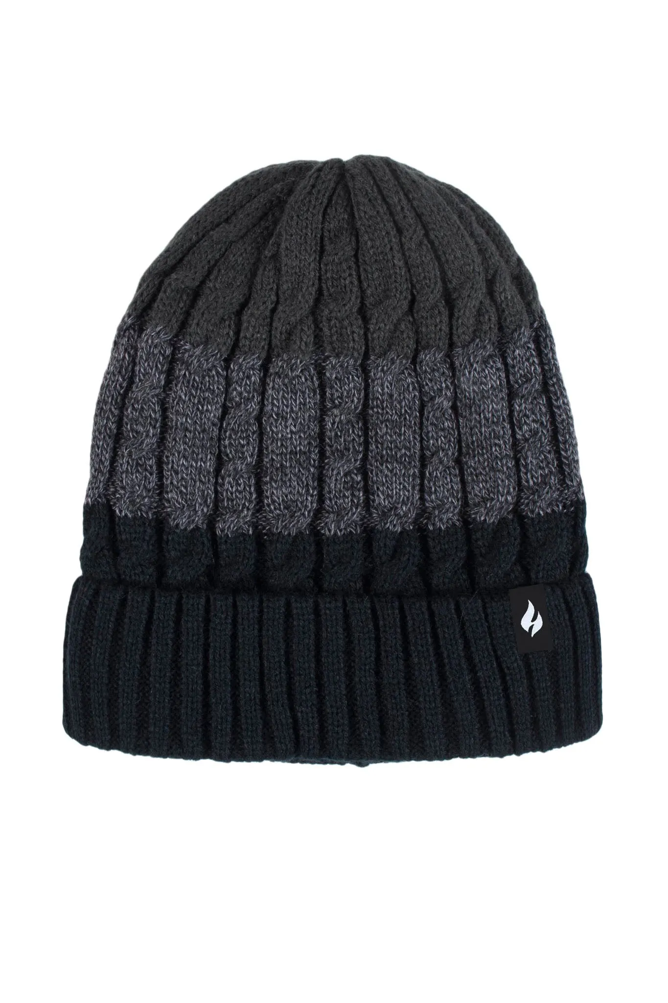 Men's Mavis Three-Tone Cable Knit Roll Up Hat