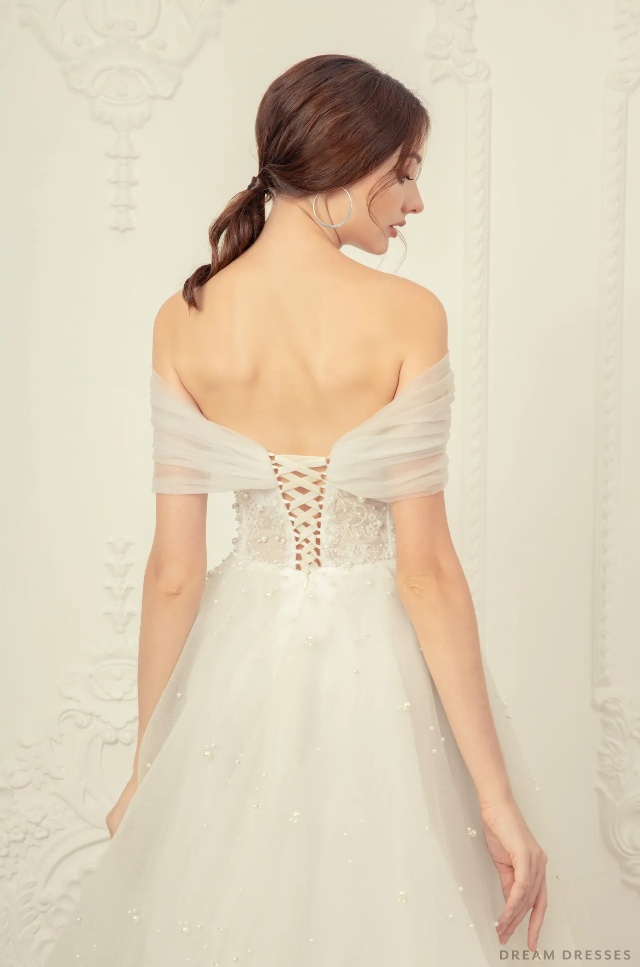 Off The Shoulder Ball Gown Wedding Dress (#Letizia)