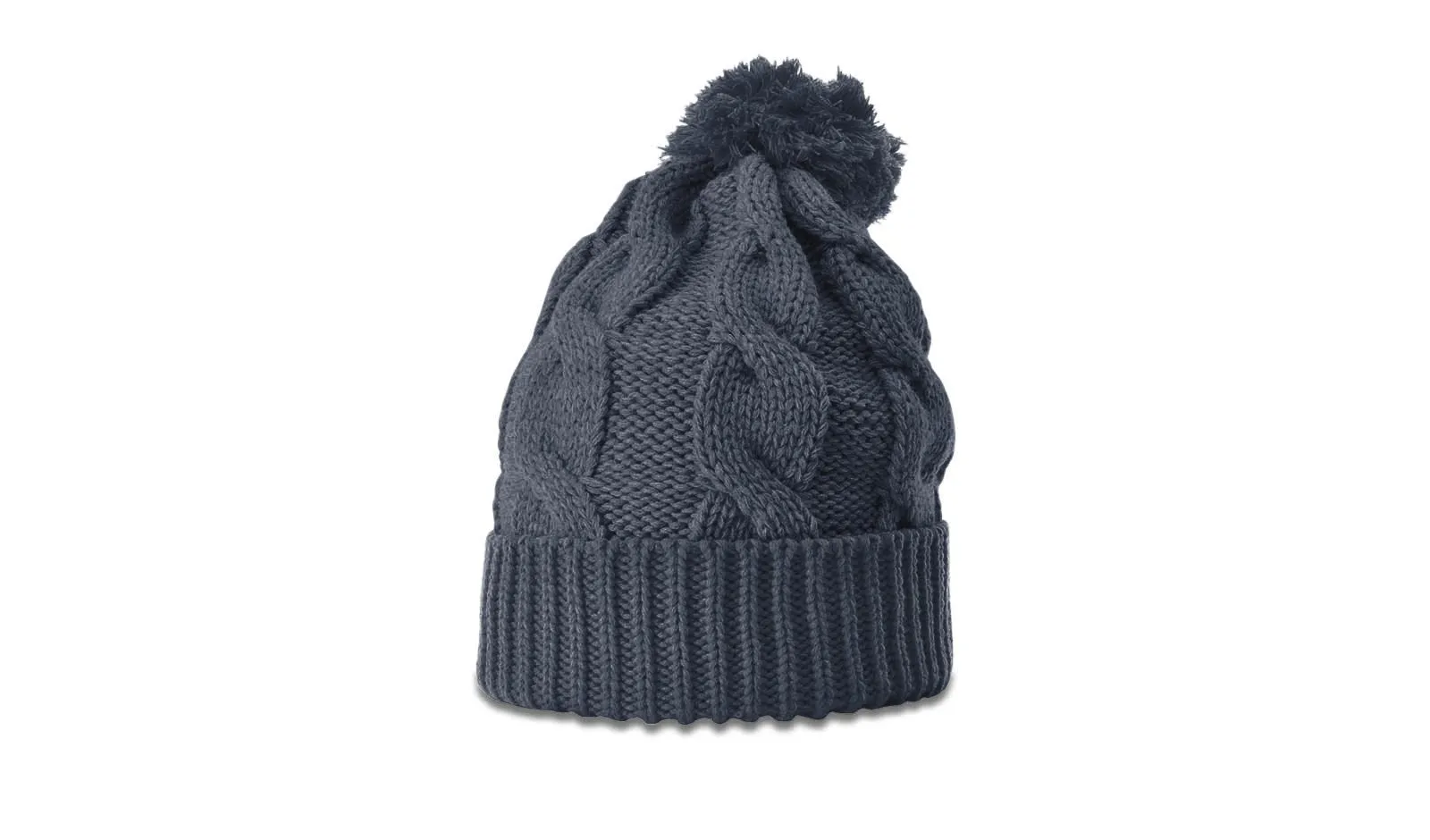 Richardson 141 Chunk Twist Knit Beanie w/Cuff & Pom - Min. 12 Beanies Per Order, Mix & Match