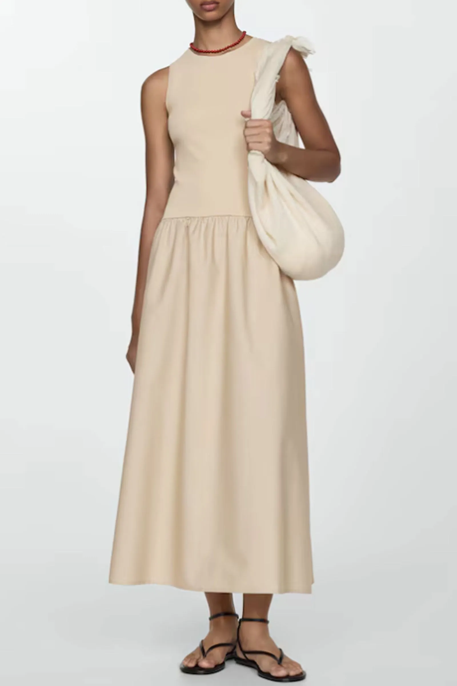 Sand A-Line Dress