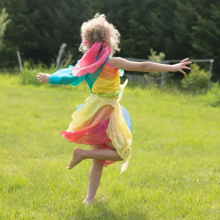 Sarah's Silks Fairy Skirt Rainbow Yellow 3-8 Yrs