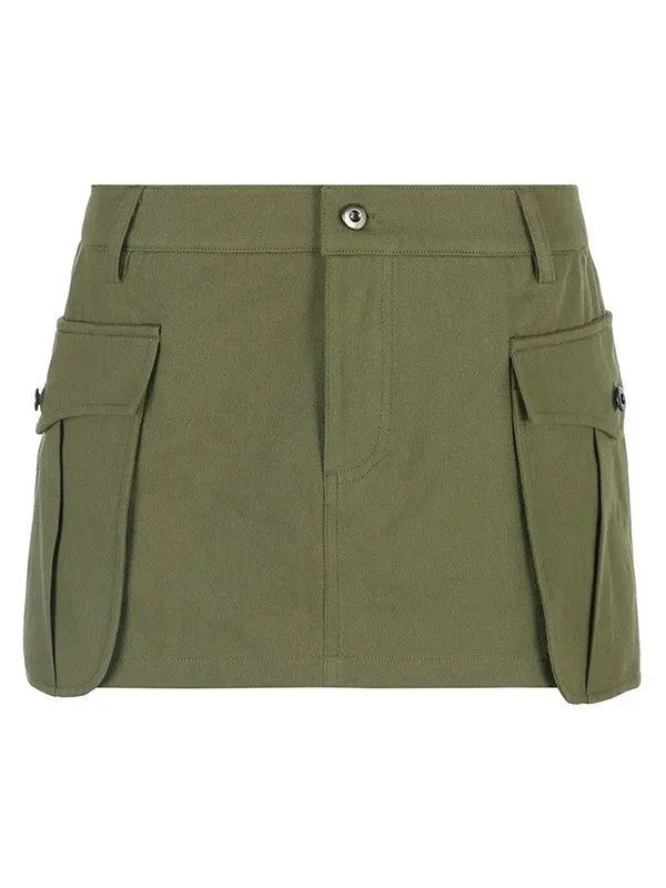 Size Friendly Low Trendy Waist Parachute Cargo Pants