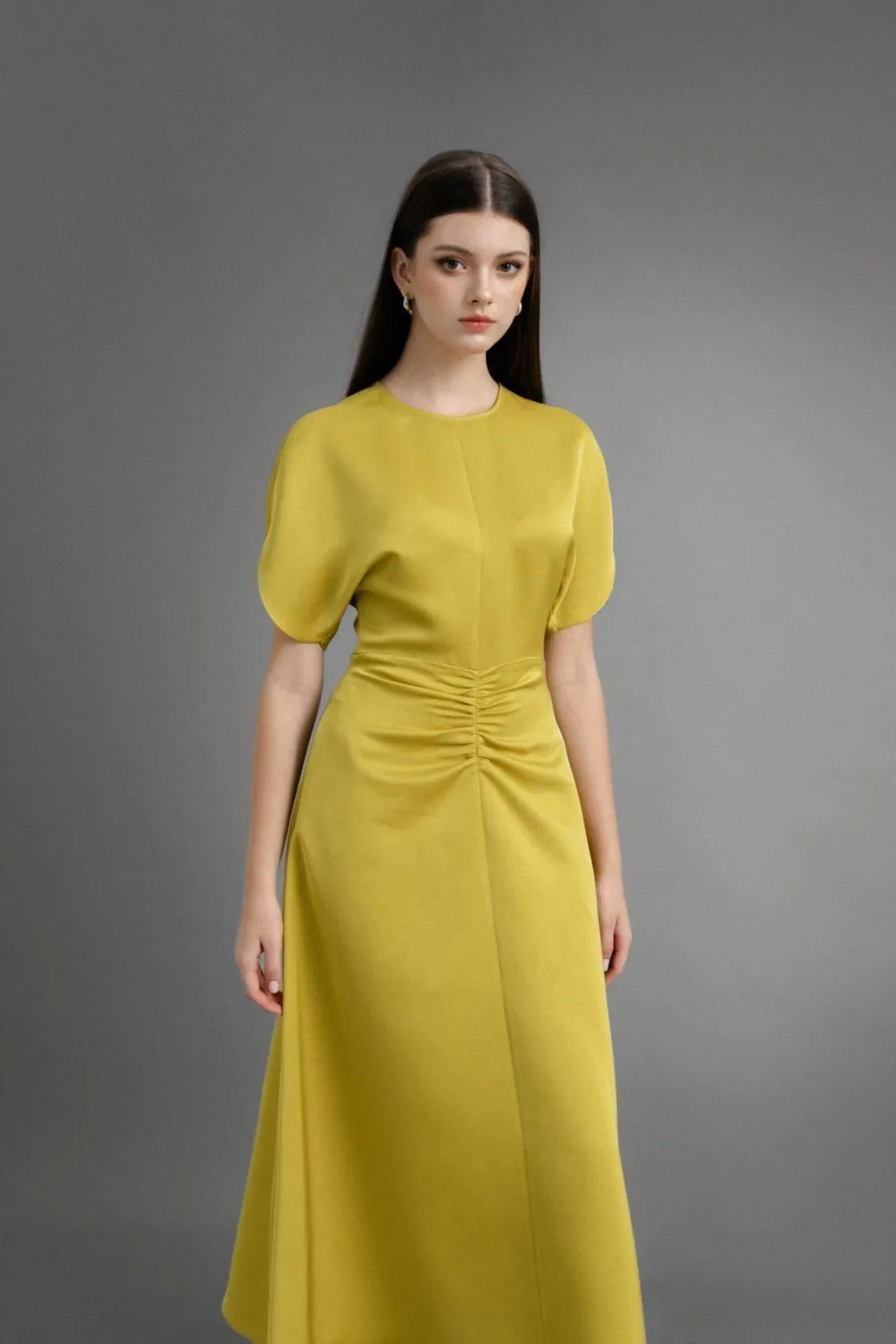 Sola A-line Round Neck Modal Midi Dress