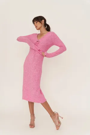 Stella Midi Dress - Bubblegum