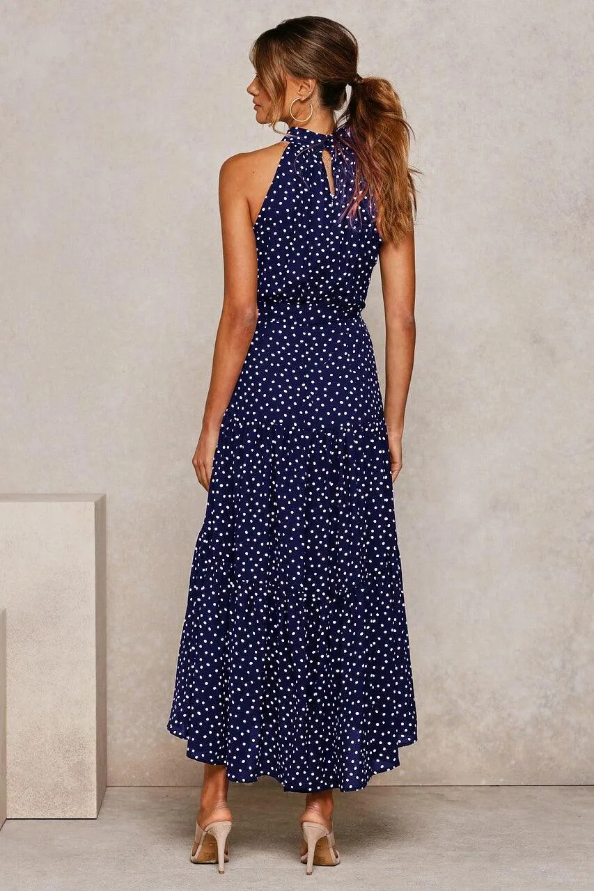 Summer Polka Dots Long Dress