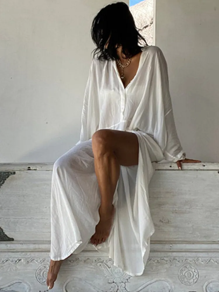 Swimsuit Cover Up White