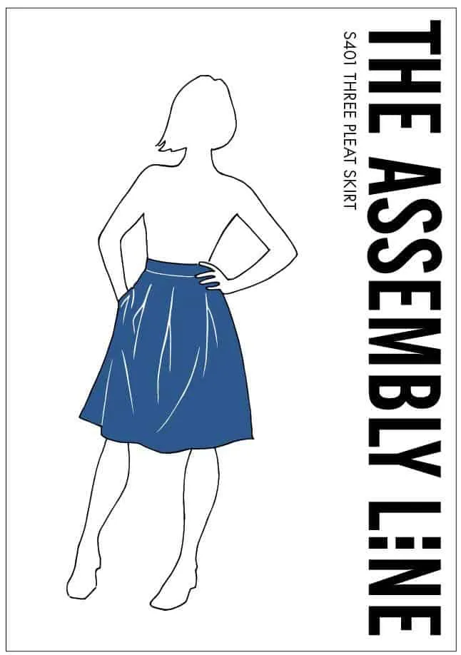 THE ASSEMBLY LINE • Three Pleat Skirt Sewing Pattern (XS - L)