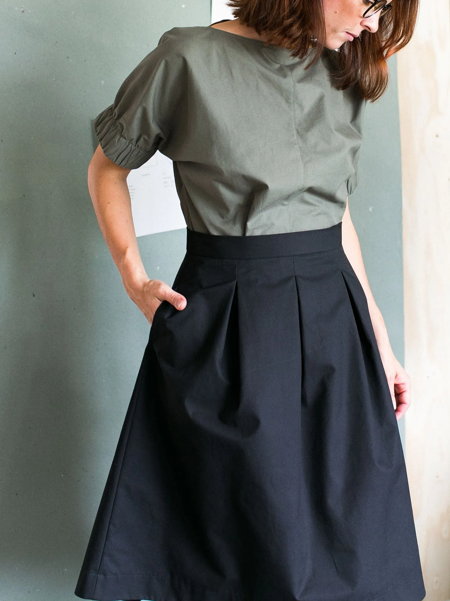 THE ASSEMBLY LINE • Three Pleat Skirt Sewing Pattern (XS - L)