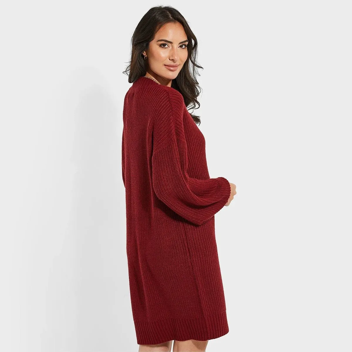 Threadbare Ladies Knitted V Neck Dress