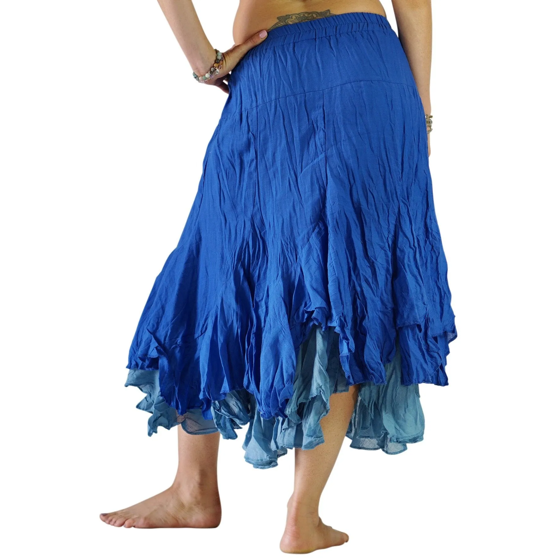 'Two Layer' Renaissance Skirt - Blue