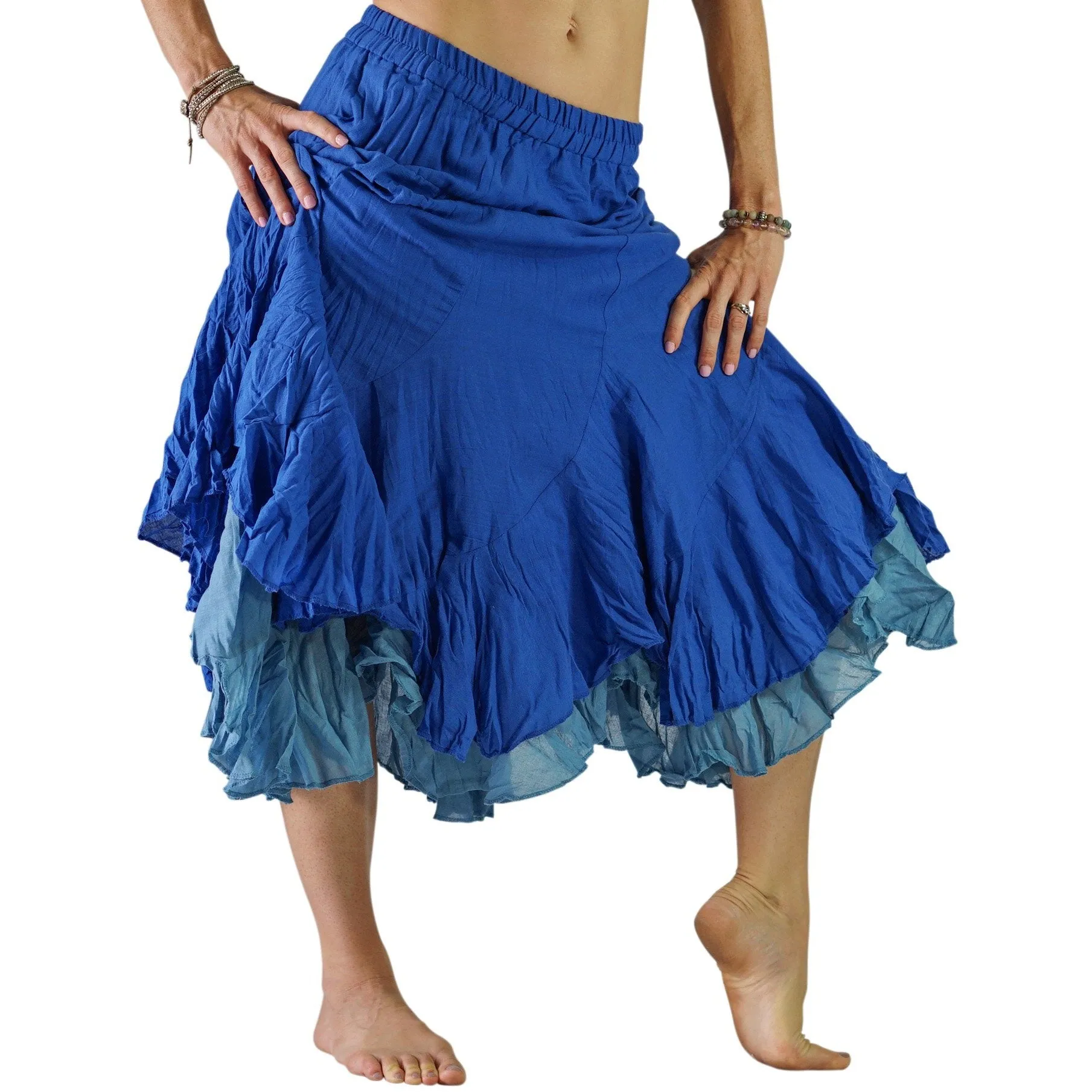 'Two Layer' Renaissance Skirt - Blue