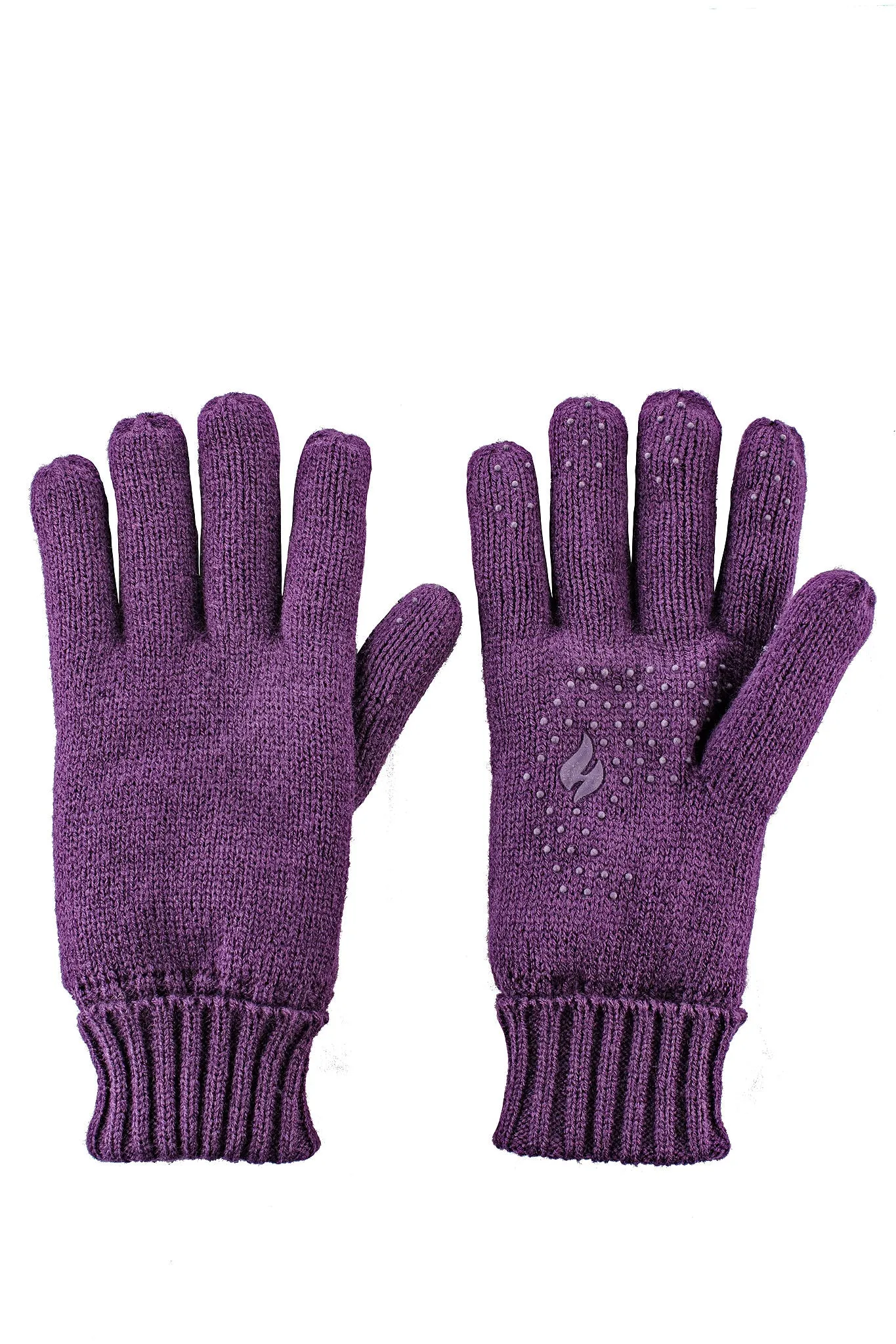 Women's Beth Flat Knit Silicone Grip Solid Glove