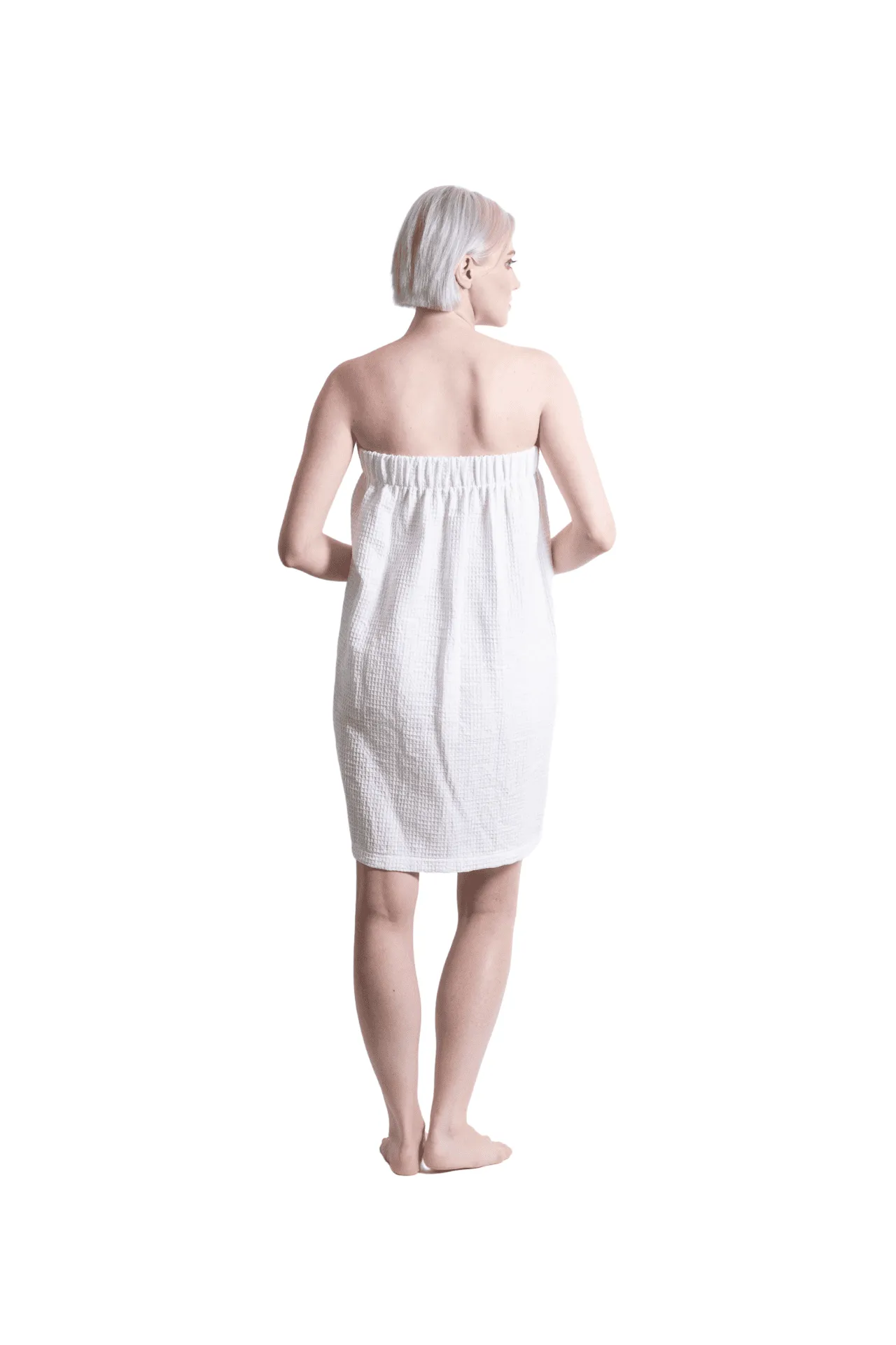 Women's Waffle Body Wrap, Lightweight Cotton Turkish & Comfortable, (White)