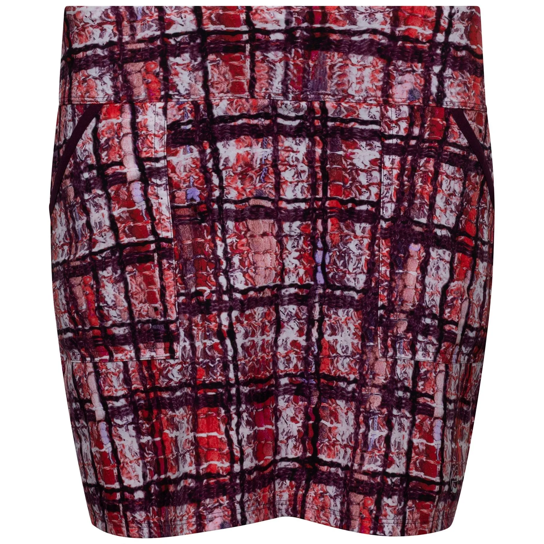 Womens Warm Boucle Plaid Printed Front Pocket Skirts - AW22